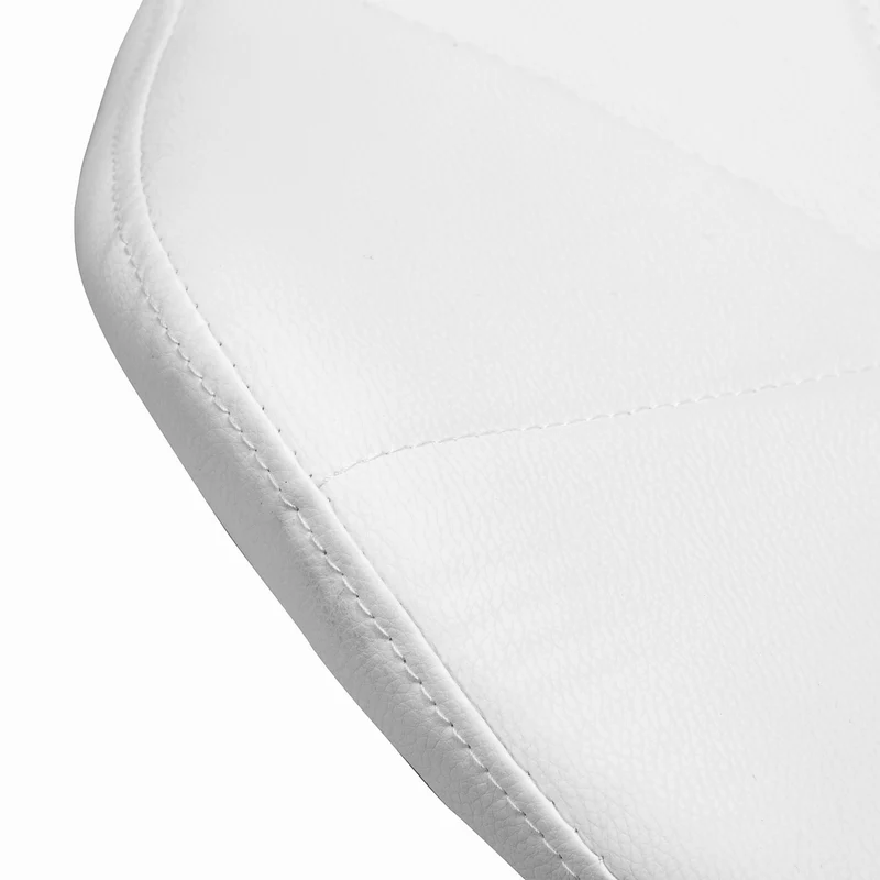 Sgabello Estetico Professionale con Schienale Ergonomico e Ruote Girevoli | QS-06B (Bianco)