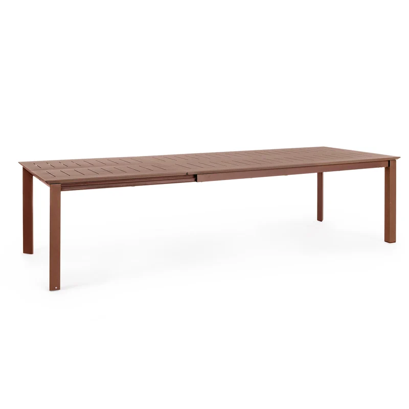 Tavolo allungabile telescopico "Konnor" in alluminio Terracotta da esterno per giardino