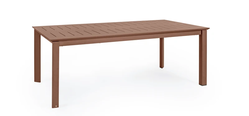 Tavolo allungabile telescopico "Konnor" in alluminio Terracotta da esterno per giardino