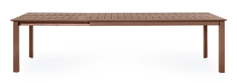 Tavolo allungabile telescopico "Konnor" in alluminio Terracotta da esterno per giardino