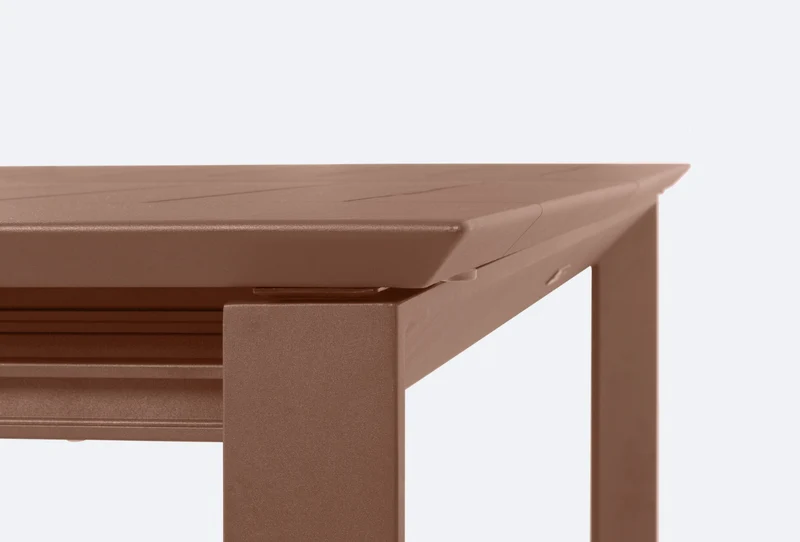 Tavolo allungabile telescopico "Konnor" in alluminio Terracotta da esterno per giardino
