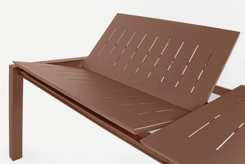 Tavolo allungabile telescopico "Konnor" in alluminio Terracotta da esterno per giardino