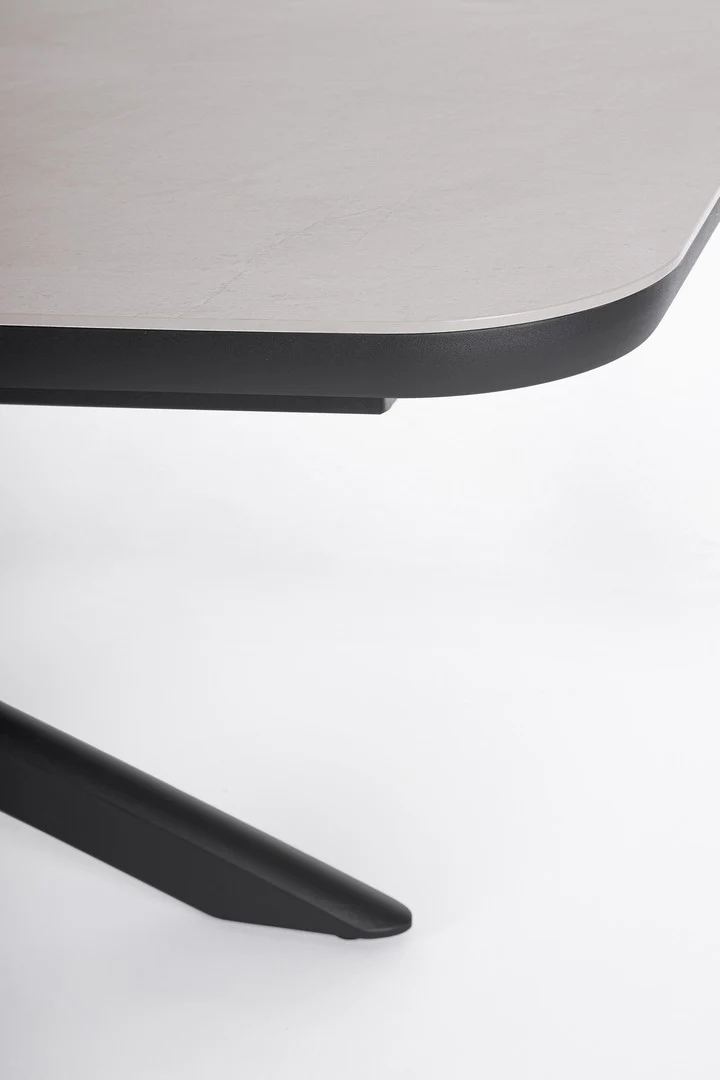 Tavolo "Pascal" allungabile struttura in alluminio Antracite piano in pietra 200-260 x h 76 cm