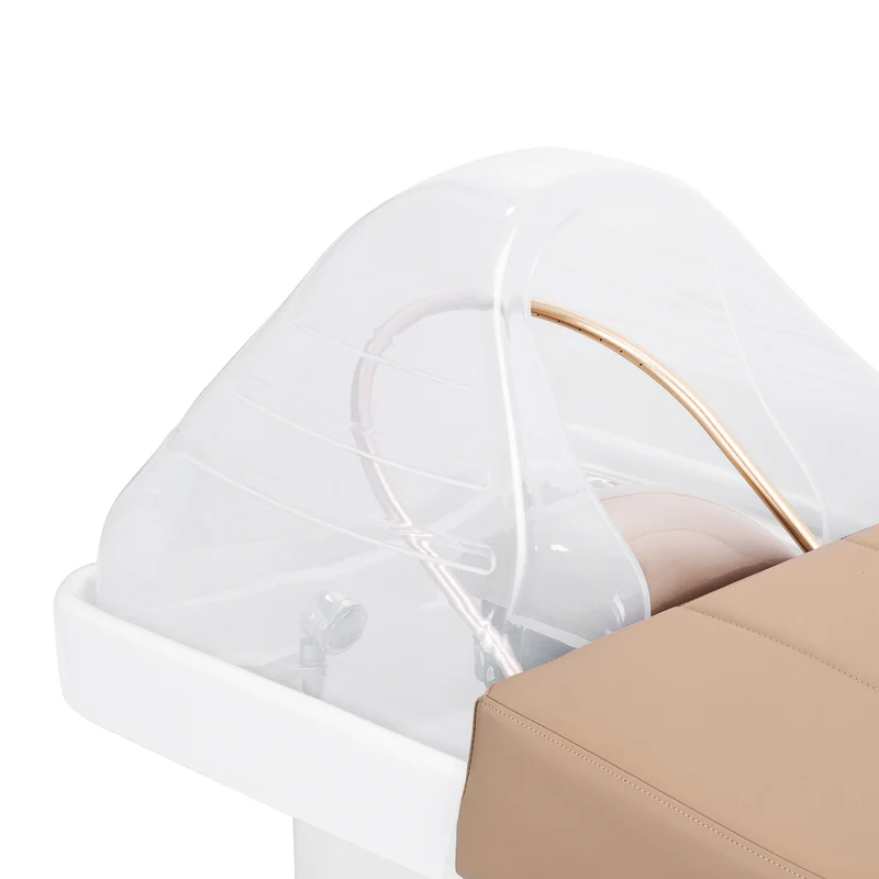 Lettino Lavatesta Professionale per Trattamenti Benessere | HEAD SPA 017B (Beige - mobile chiuso)