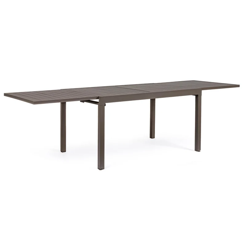 Tavolo allungabile "Porto Rico" in alluminio Taupè per giardino e veranda 135/270 x 90 cm