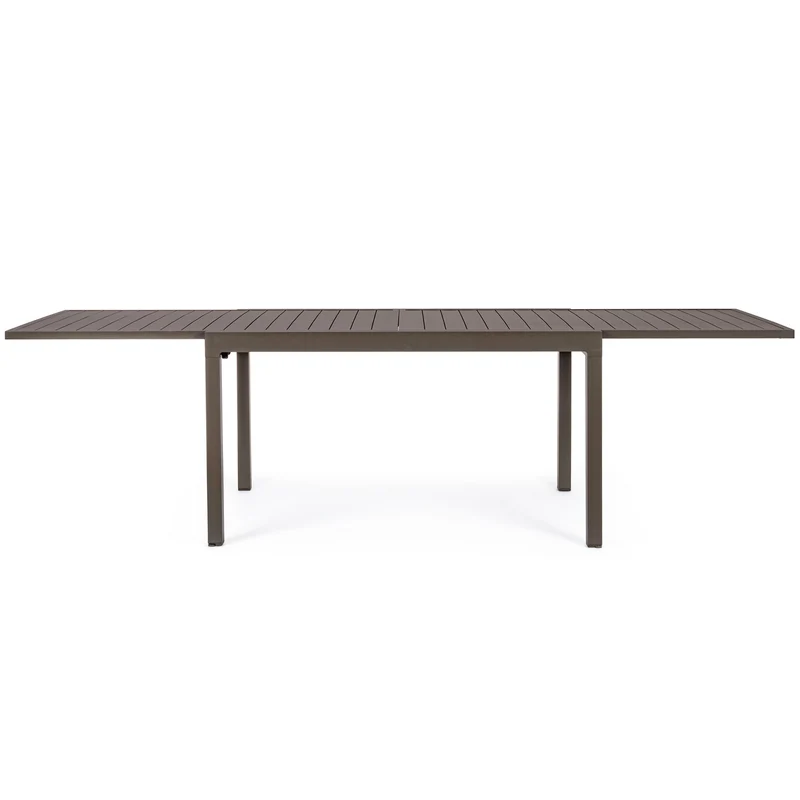 Tavolo allungabile "Porto Rico" in alluminio Taupè per giardino e veranda 135/270 x 90 cm