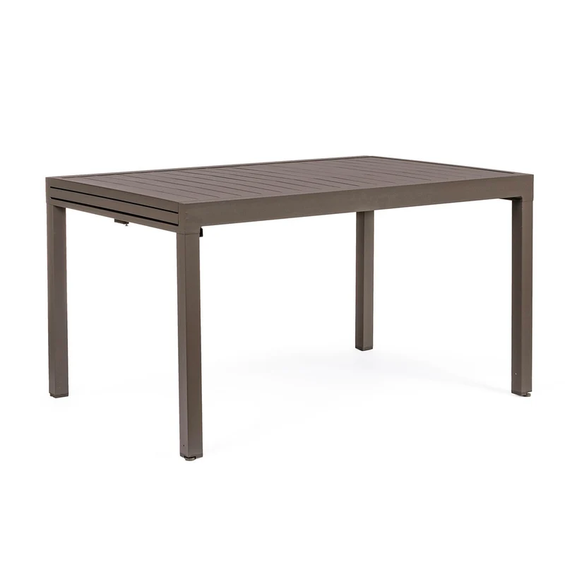 Tavolo allungabile "Porto Rico" in alluminio Taupè per giardino e veranda 135/270 x 90 cm