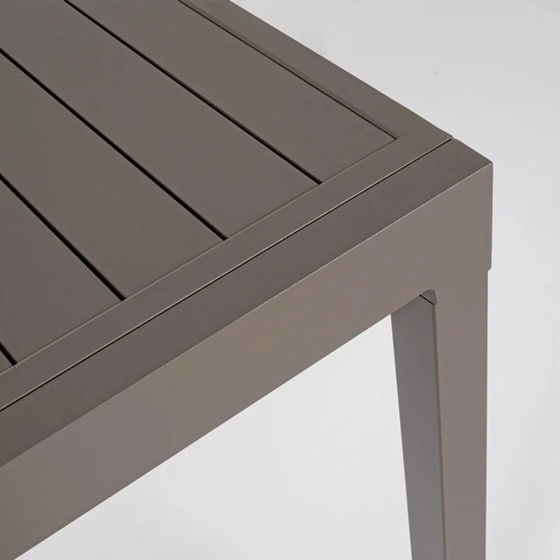 Tavolo allungabile "Porto Rico" in alluminio Taupè per giardino e veranda 135/270 x 90 cm