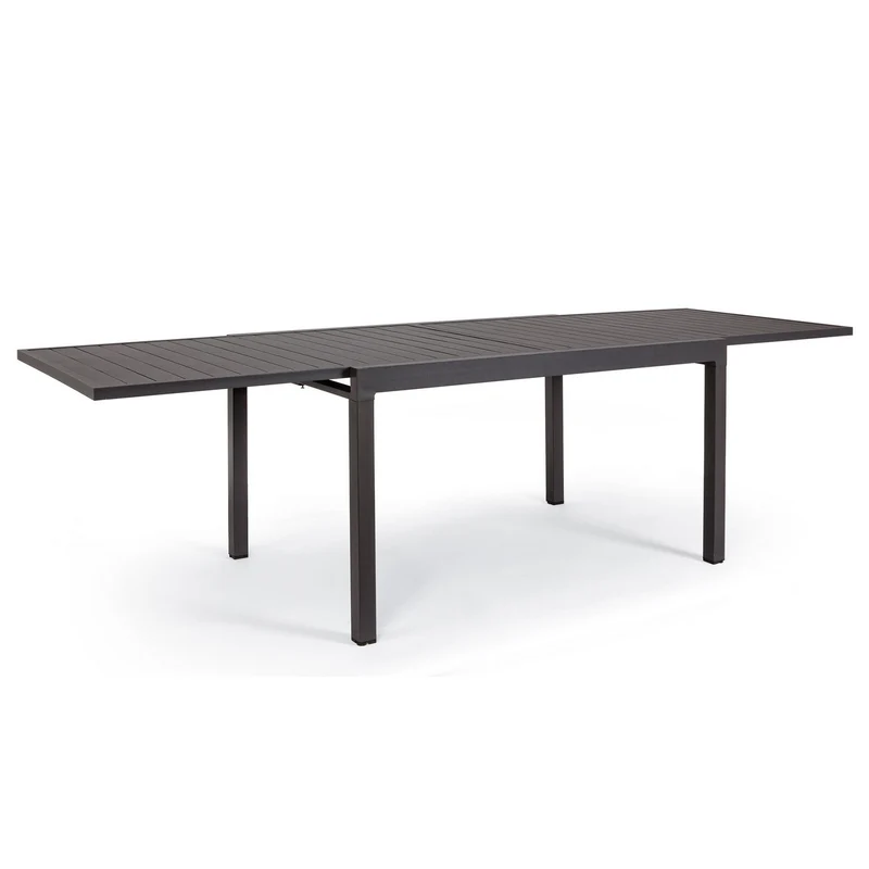 Tavolo allungabile "Porto Rico" in alluminio Antracite per giardino e veranda 135/270 x 90 cm