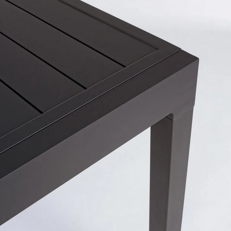 Tavolo allungabile "Samoa" in alluminio Antracite 90 x 90/180 cm per giardino e veranda