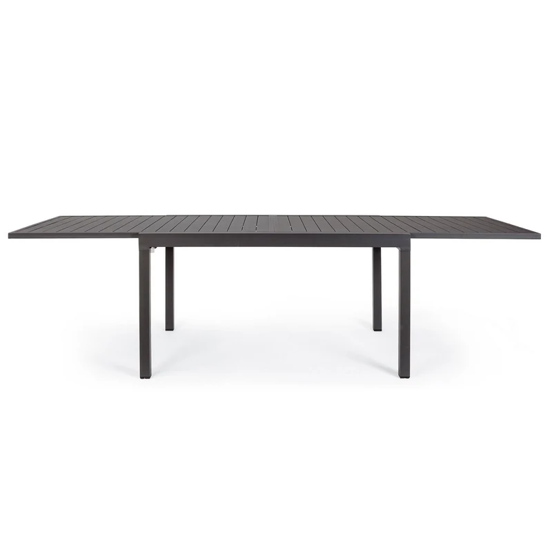 Tavolo allungabile "Porto Rico" in alluminio Antracite per giardino e veranda 135/270 x 90 cm