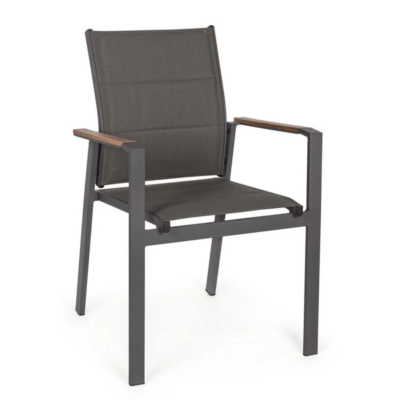 Tavolo allungabile "Samoa" in alluminio Antracite 90 x 90/180 cm per giardino e veranda