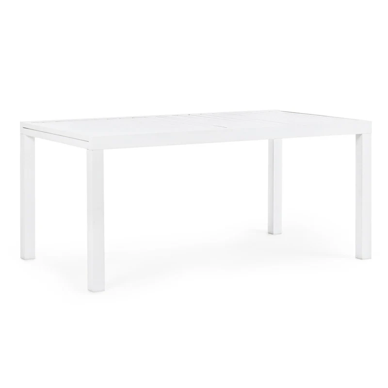 Tavolo allungabile "Porto Rico" in alluminio Bianco per giardino e veranda 135/270 x 90 cm