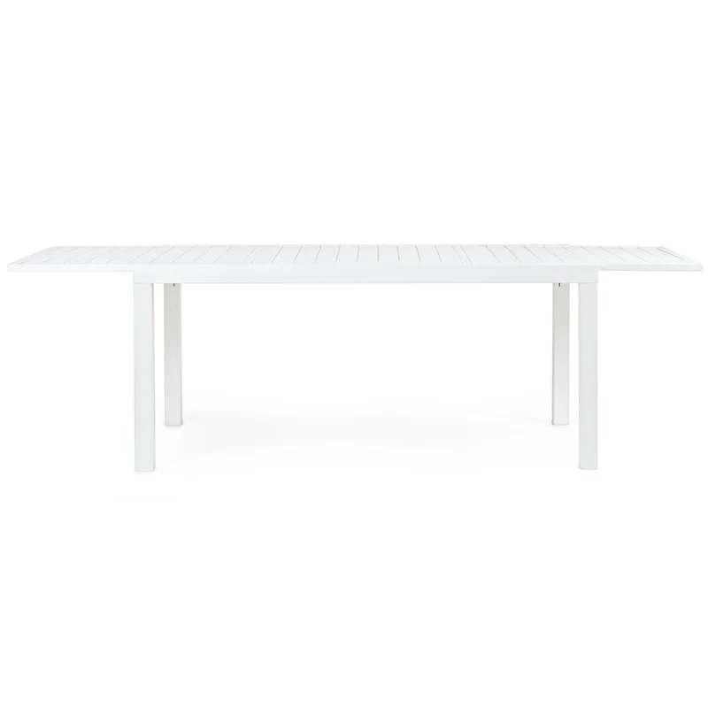 Tavolo allungabile "Porto Rico" in alluminio Bianco per giardino e veranda 135/270 x 90 cm