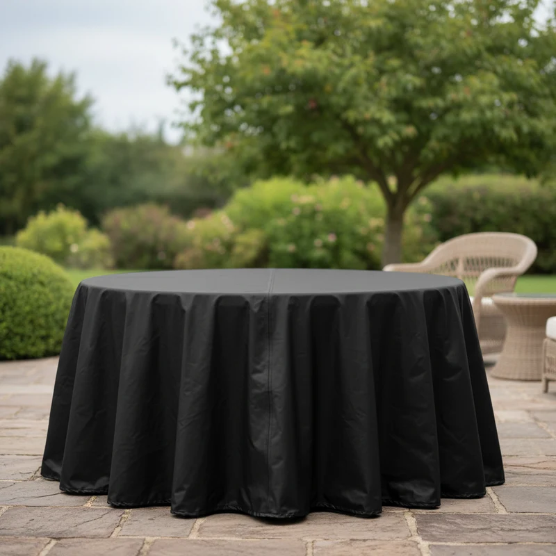 Copertura tavolo tondo Ø160x80 cm Impermeabile e Anti-UV per Esterno