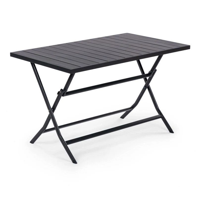 Tavolo pieghevole "Copacabana" per esterno e giardino, in alluminio Antracite da 130 cm