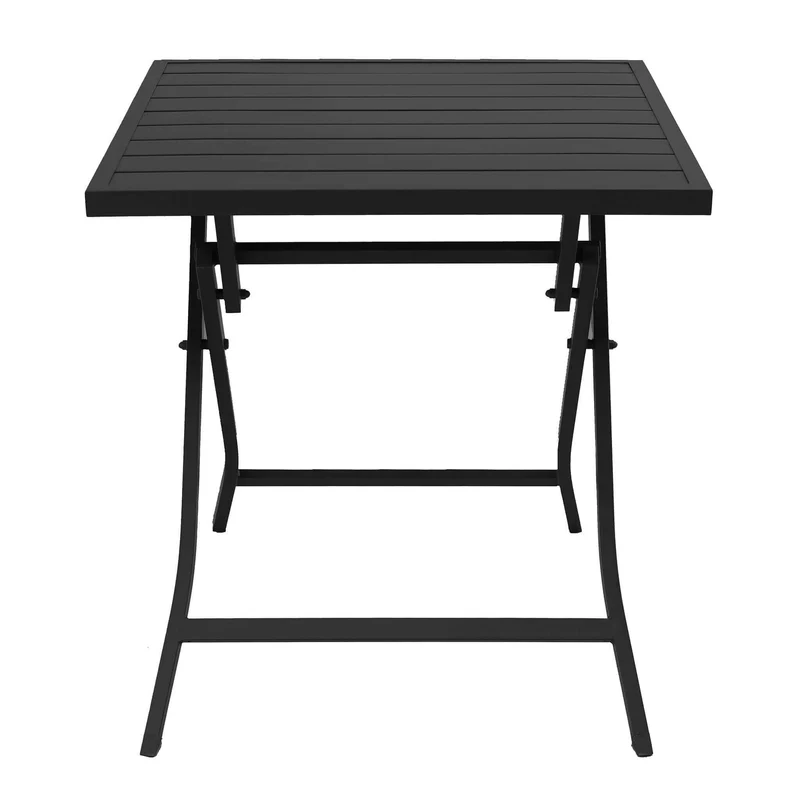 Tavolino pieghevole "Copacabana" per esterno e giardino, in alluminio Antracite da 70 cm