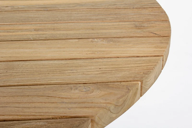 Tavolo ovale "Palmdale" con piano in legno teak, gambe in alluminio Antracite per esterno