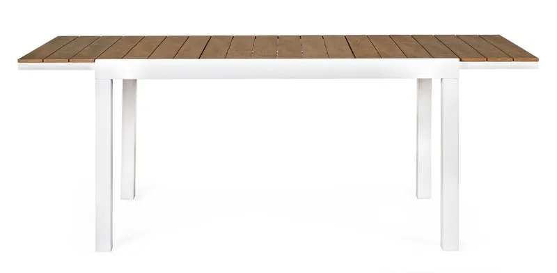 Tavolo allungabile "Elias" in alluminio e polywood da esterno per giardino 140-200 cm