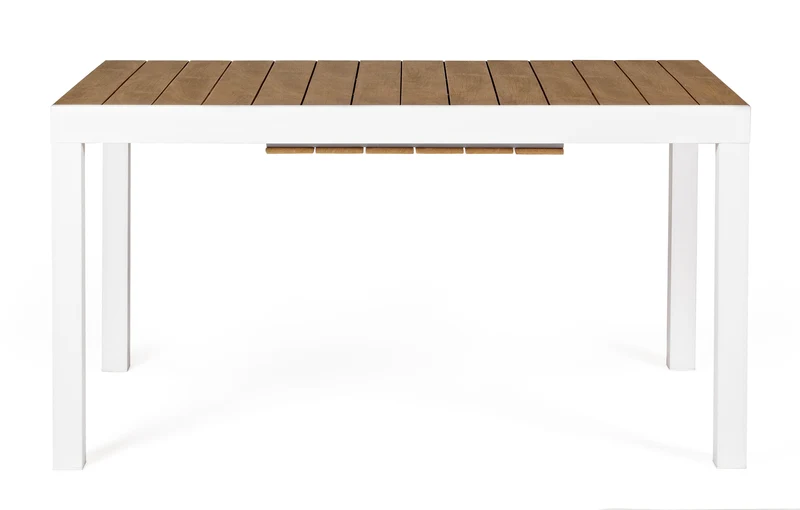Tavolo allungabile "Elias" in alluminio e polywood da esterno per giardino 140-200 cm