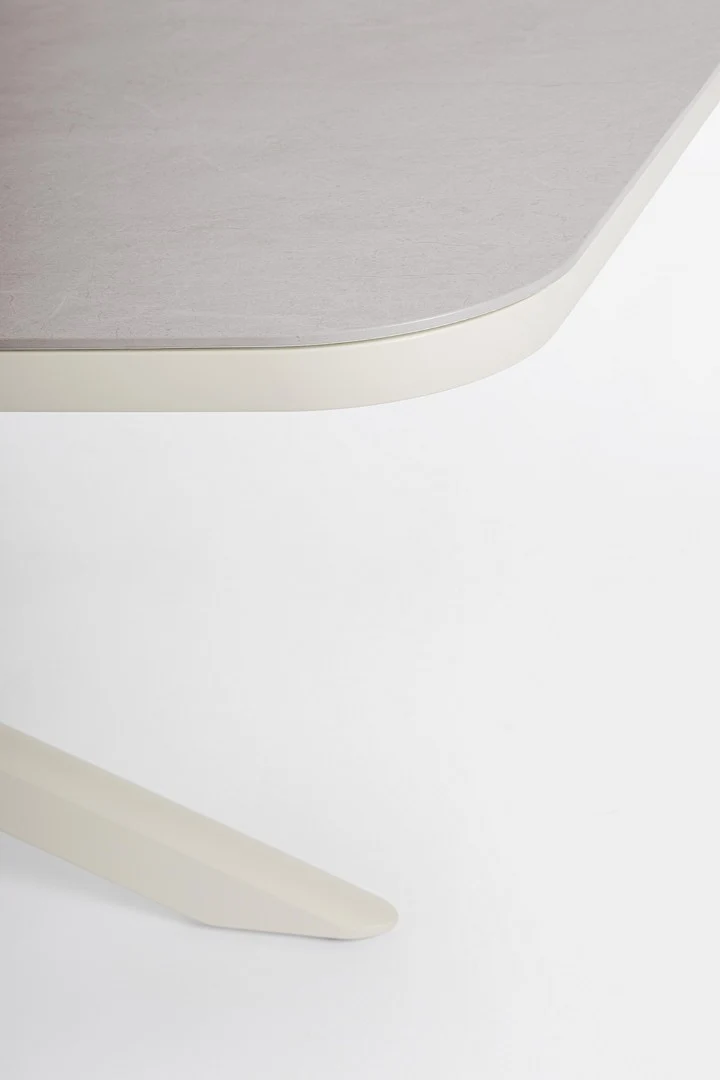 Tavolo "Pascal" allungabile struttura in alluminio Pelican piano in pietra 200-260 x h 76 cm