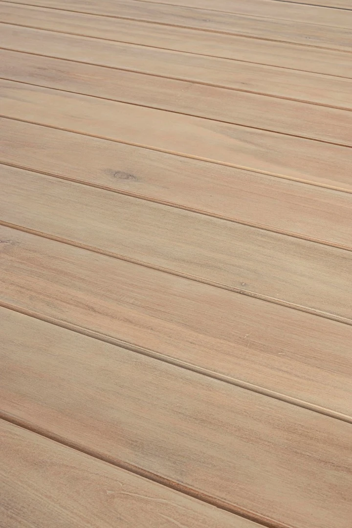 Tavolo allungabile "Belmar" in alluminio Antracite effetto legno per esterno