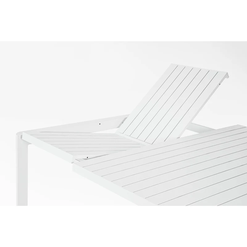Tavolo in alluminio Bianco quadrato allungabile "Kiplin" 149 X 97/149 cm