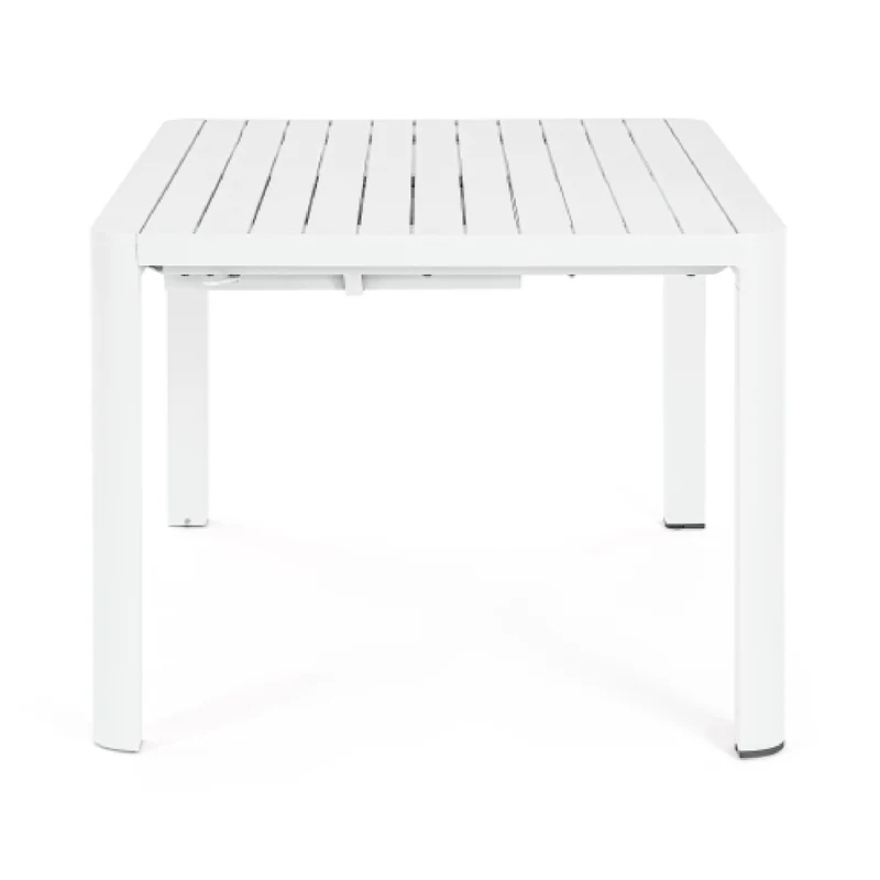 Tavolo in alluminio Bianco quadrato allungabile "Kiplin" 149 X 97/149 cm