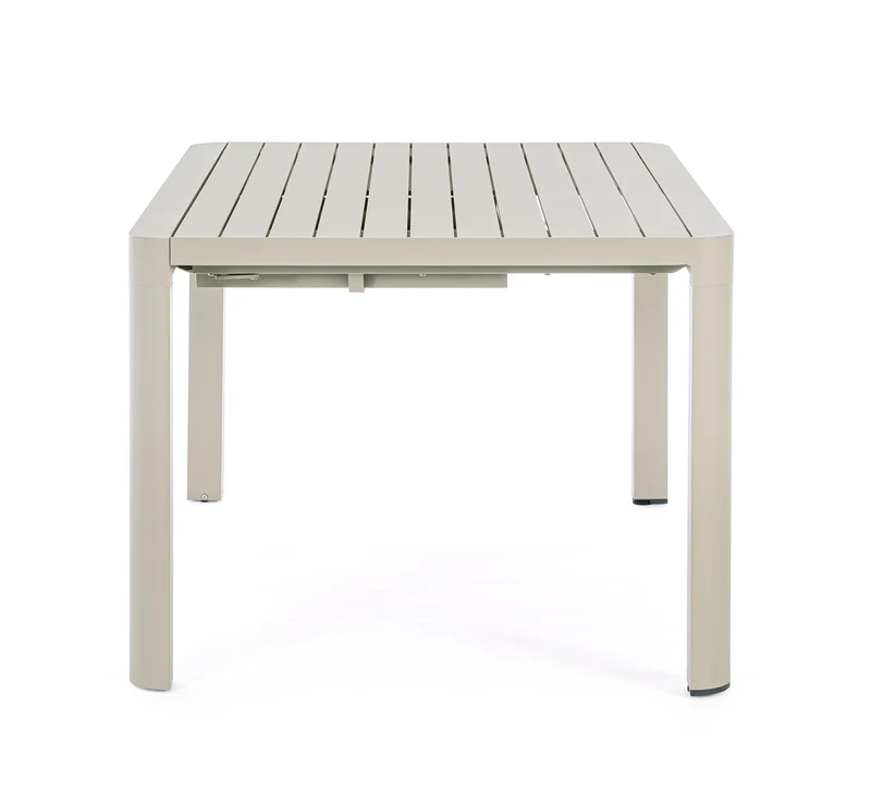 Tavolo in alluminio Rastin quadrato allungabile "Kiplin" 149 X 97/149 cm