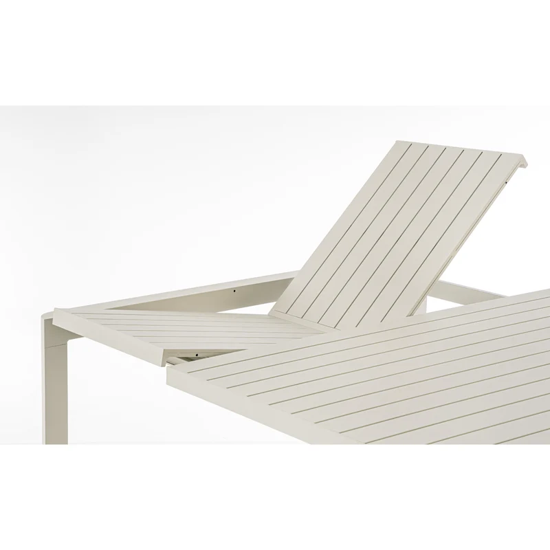 Tavolo in alluminio Rastin quadrato allungabile "Kiplin" 149 X 97/149 cm
