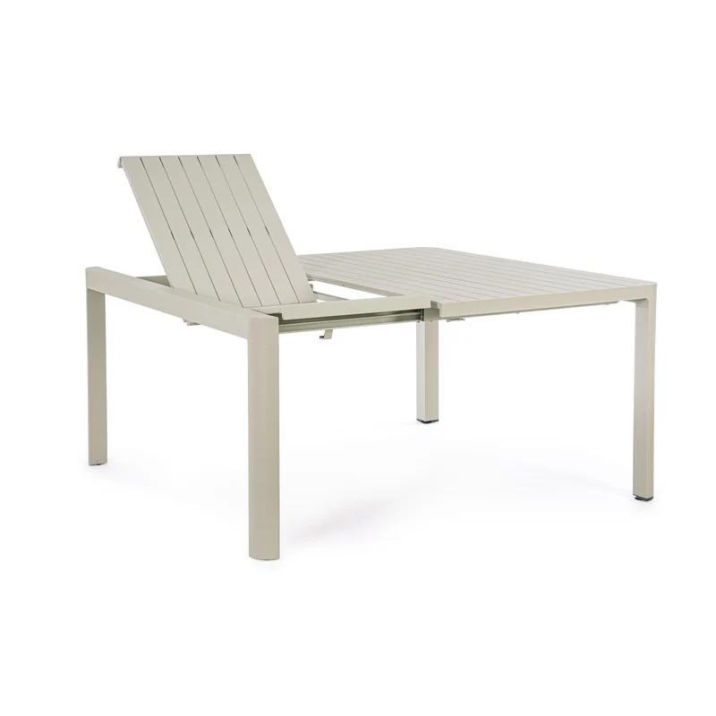 Tavolo in alluminio Rastin quadrato allungabile "Kiplin" 149 X 97/149 cm