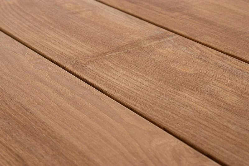 Tavolo allungabile "Cameron" con struttura in alluminio Antracite piano in teak da esterno