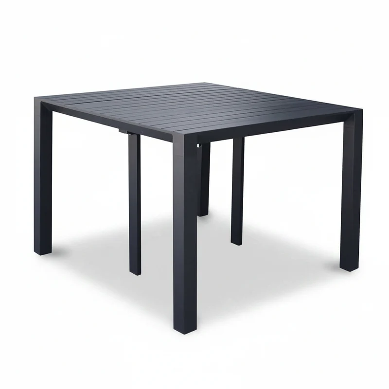 Tavolo allungabile "Tulum" in alluminio Antracite 51-260 x 85 cm consolle per giardino e veranda