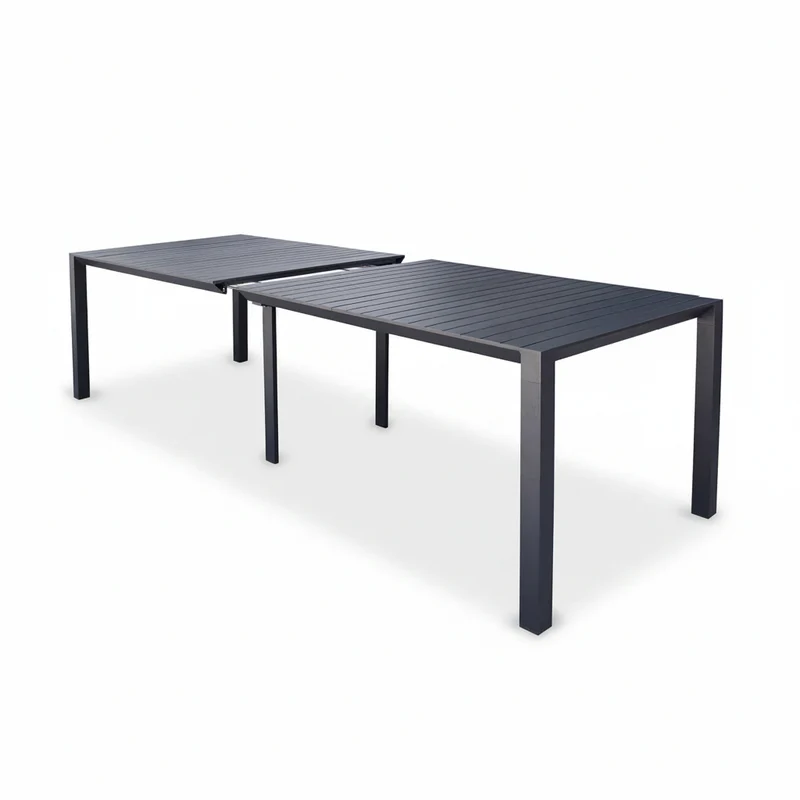 Tavolo allungabile "Tulum" in alluminio Antracite 51-260 x 85 cm consolle per giardino e veranda