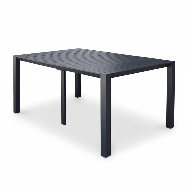 Tavolo allungabile "Tulum" in alluminio Antracite 51-260 x 85 cm consolle per giardino e veranda