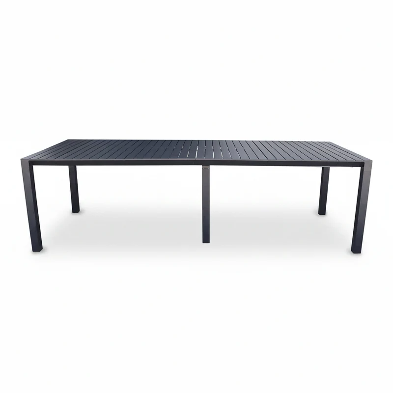 Tavolo allungabile "Tulum" in alluminio Antracite 51-260 x 85 cm consolle per giardino e veranda