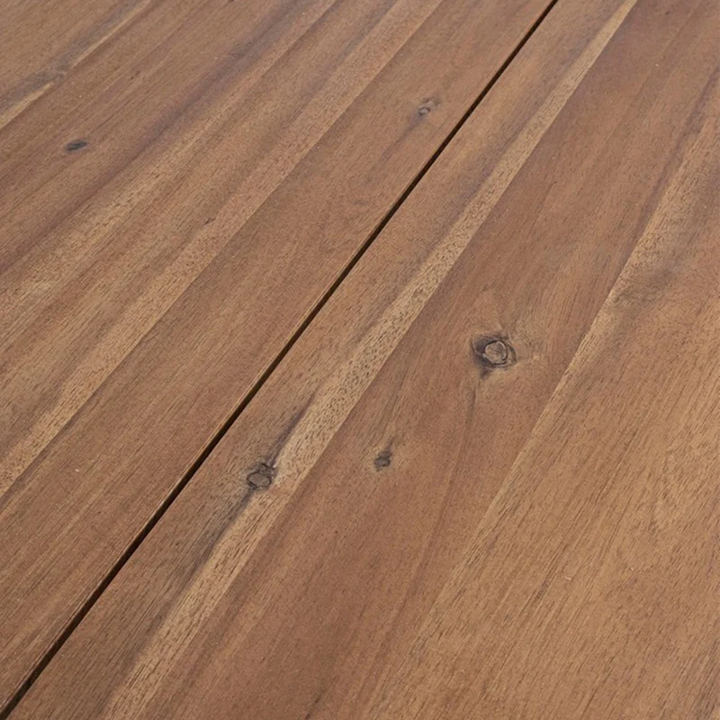 Tavolo fisso "Oslo" in legno di Acacia con piedi Antracite in metallo da giardino