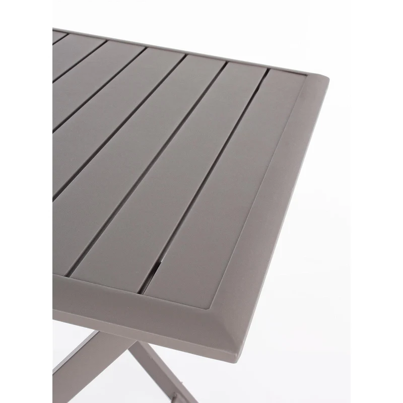 Tavolo pieghevole "Elin" in alluminio Ciok dogato 70 x 70 cm da esterno per giardino e veranda
