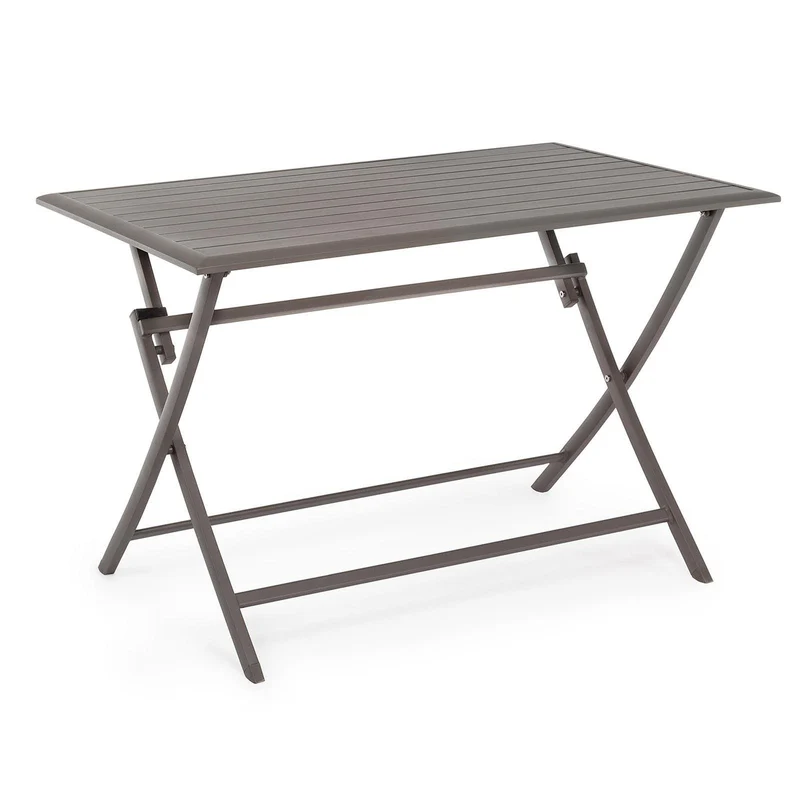 Tavolo pieghevole "Elin" in alluminio Ciok dogato 110 x 70 cm da esterno per giardino e veranda