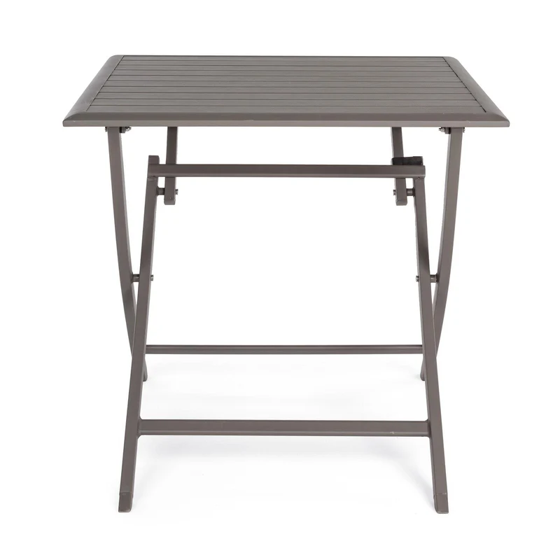 Tavolo pieghevole "Elin" in alluminio Ciok dogato 70 x 70 cm da esterno per giardino e veranda