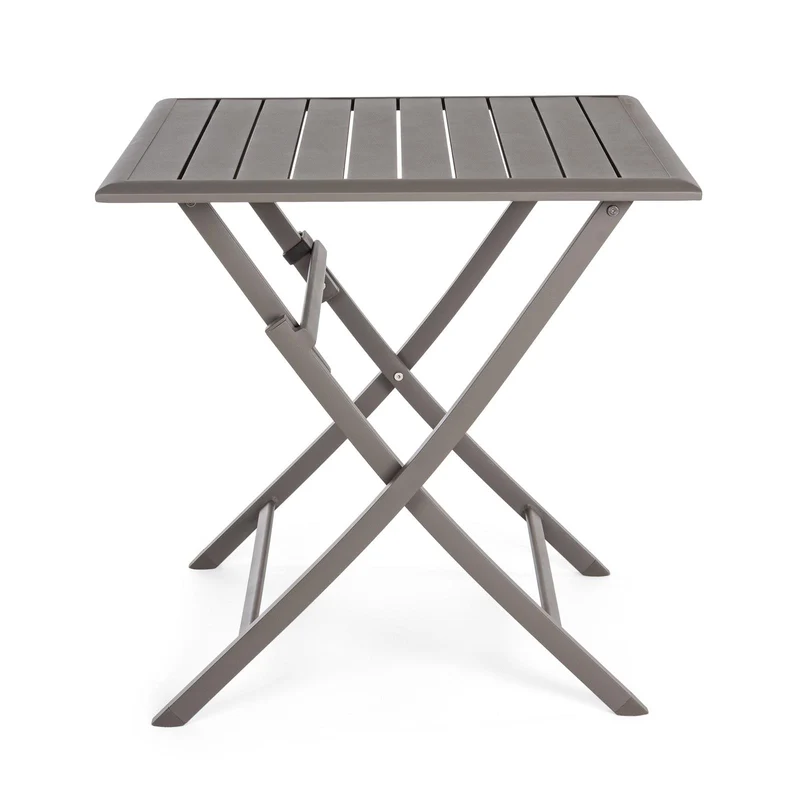 Tavolo pieghevole "Elin" in alluminio Ciok dogato 70 x 70 cm da esterno per giardino e veranda