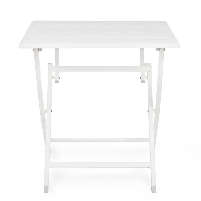 Tavolo pieghevole "Elin" in alluminio Bianco dogato da esterno per giardino e veranda