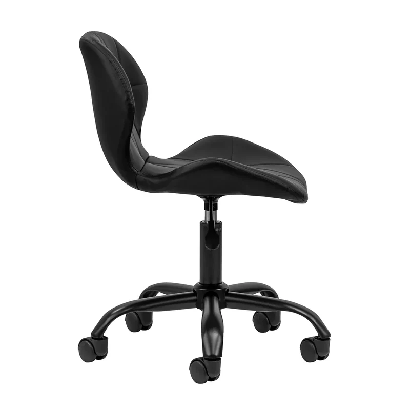 Sgabello Estetico Professionale con Schienale Ergonomico e Ruote Girevoli | QS-06B (Nero)