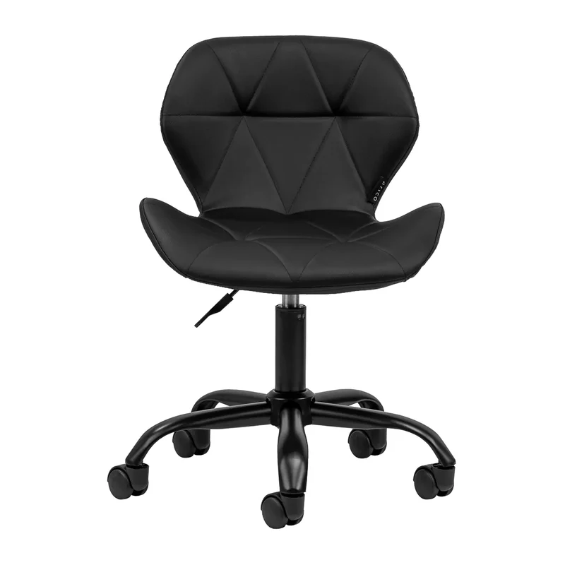 Sgabello Estetico Professionale con Schienale Ergonomico e Ruote Girevoli | QS-06B (Nero)