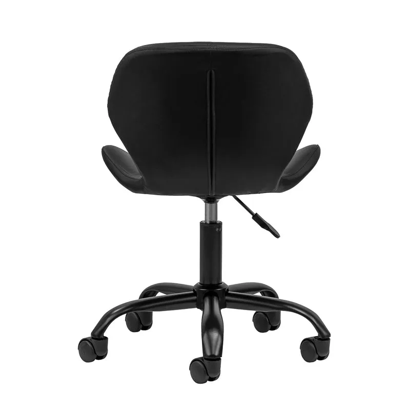 Sgabello Estetico Professionale con Schienale Ergonomico e Ruote Girevoli | QS-06B (Nero)