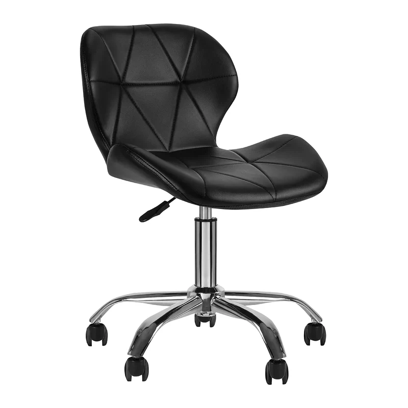 Sgabello Estetica Professionale Ergonomico con Schienale | QS-06 (Nero)