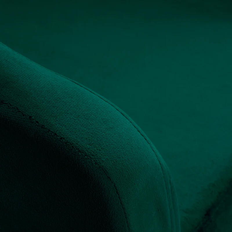Sedia Girevole in Velluto e Base Oro con Trapuntatura Elegante | QS-BL14G (Verde)