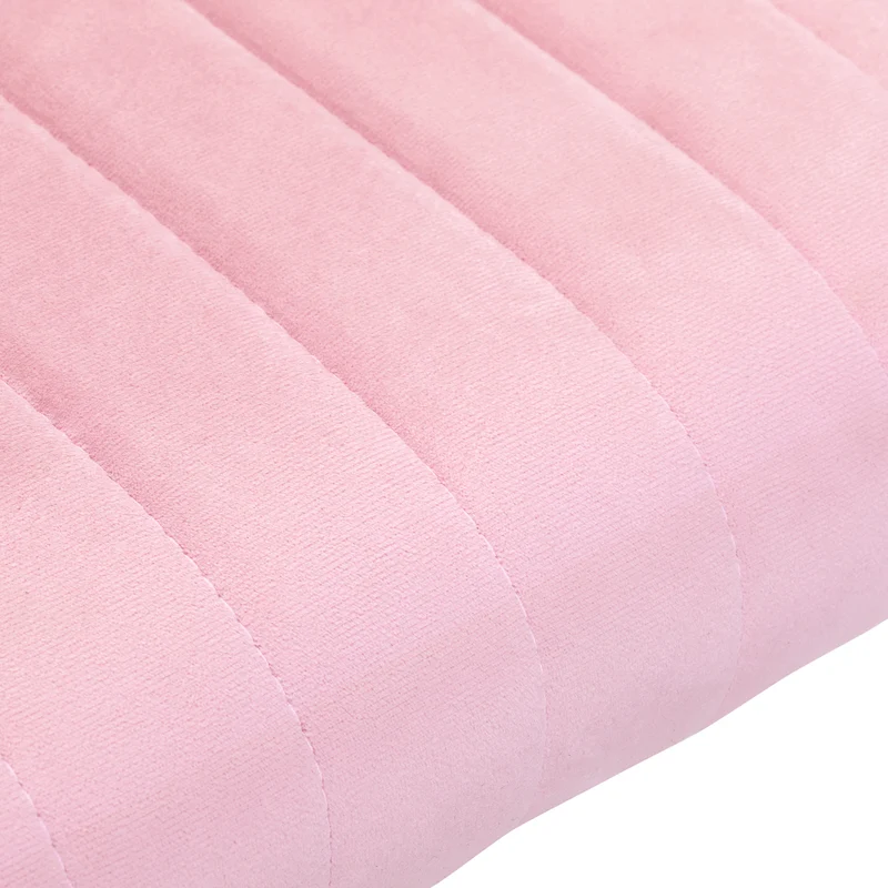 Sedia Girevole in Velluto Seduta Ergonomica Professionale | QS-OF212G (Rosa)