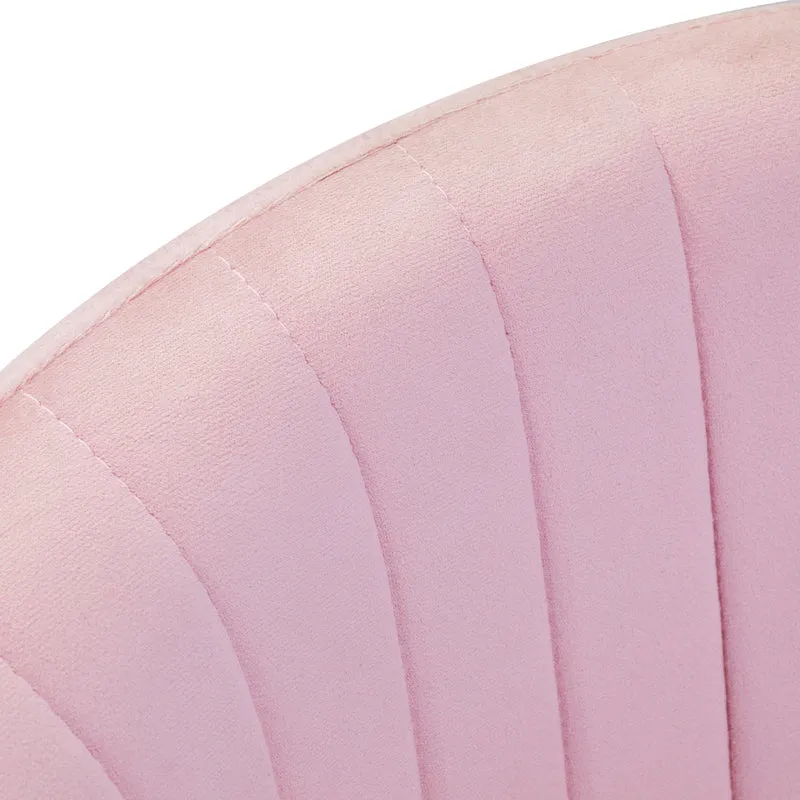 Sedia Girevole in Velluto Seduta Ergonomica Professionale | QS-OF212G (Rosa)