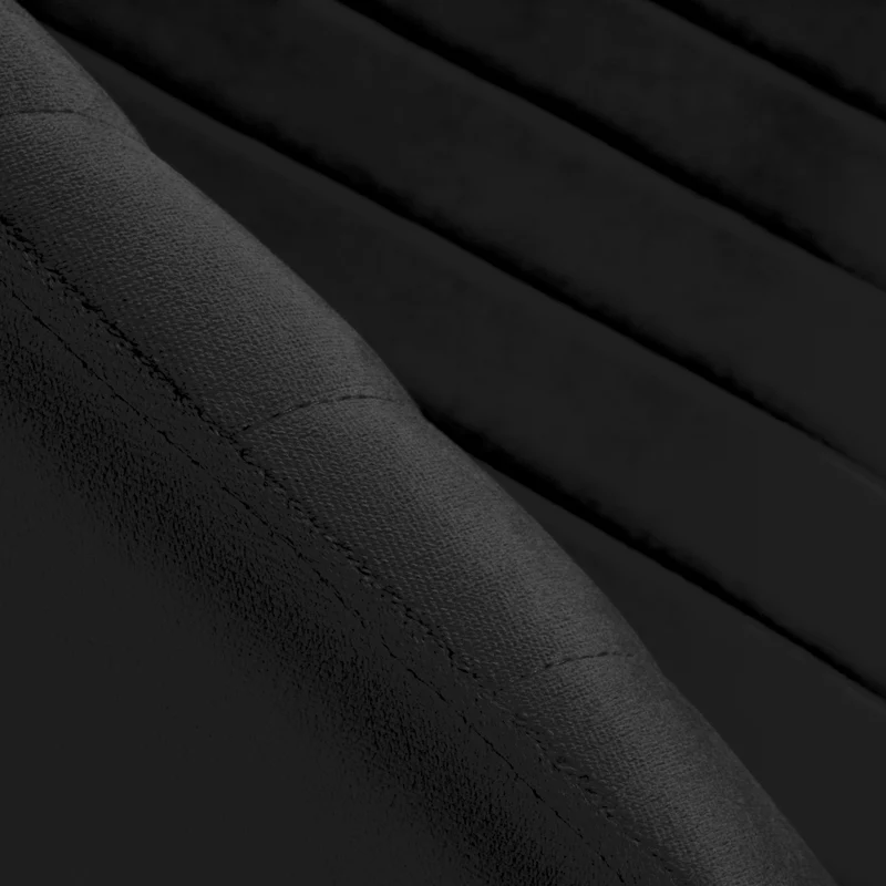 Sedia Girevole in Velluto con Base Oro per Ufficio e Beauty Salon | QS-OF212G (Nero)